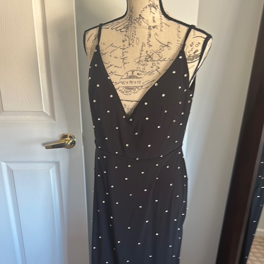 Chic Black Polka Dot Dress